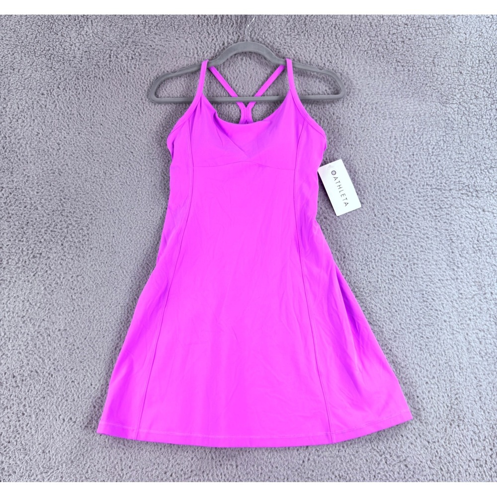 Athleta Vital Dress Womens Small Purple Powervita Active Mini Dress 842782
